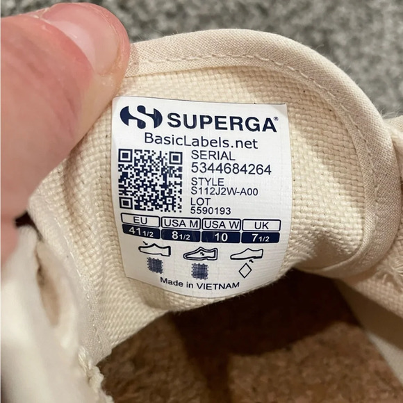 Superga canvas sneakers, men's size 8.5 and women's 10 - Picture 15 of 15